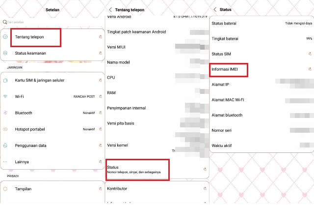 Cara Cek IMEI HP Xiaomi