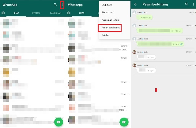 Cara Melihat Semua Pesan Berbintang di WhatsApp
