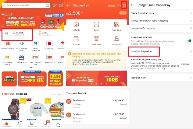 Cara Mengubah PIN ShopeePay