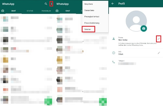Cara Pengaturan Nama di WA