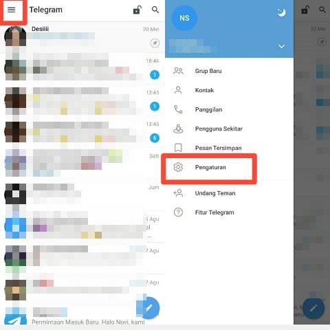 Cara ke Pengaturan Telegram