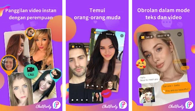 Chatparty Obrolan video langsung bertemu teman