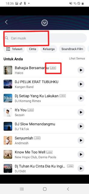 Daftar Musik di Cerita Facebook