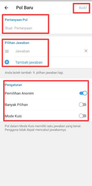 Pembuatan Poll