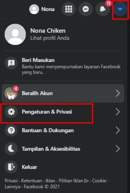 Pengaturan Privasi FB