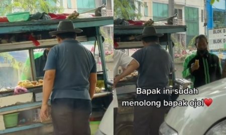 Baik Banget Tukang Gorengan Tolong Driver Ojol yang Lapar dan Belum Dapat Orderan