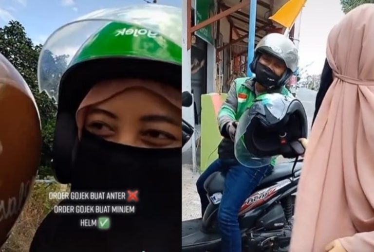 Bukan Mau Diantar Wanita ini Pesan Driver Ojol Cuma Buat Pinjam Helm
