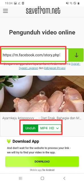 Cara Download Video Facebook