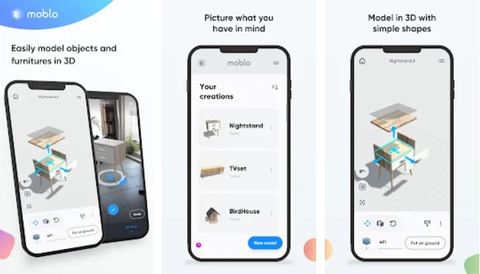 Moblo 3D furniture drawing and augmented reality