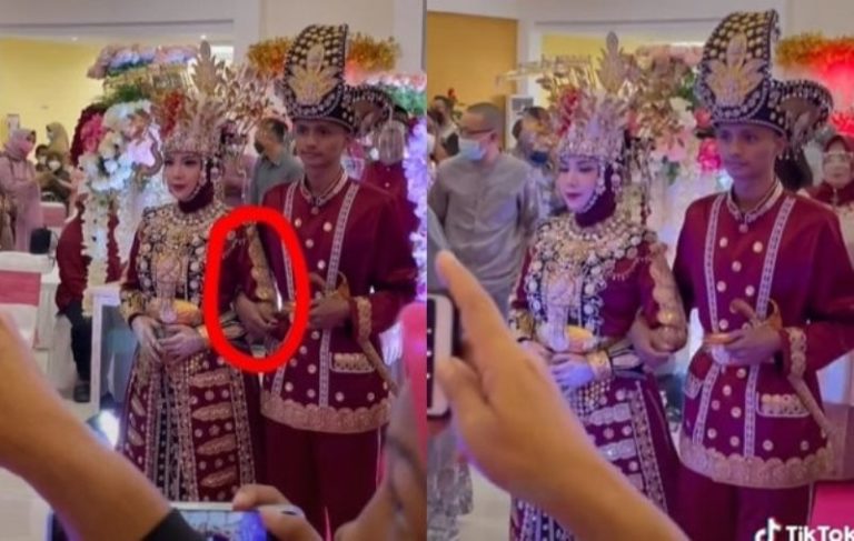 Momen Kocak Pengantin Salah Gandeng Gegara Gugup Untung si Cewek Peka