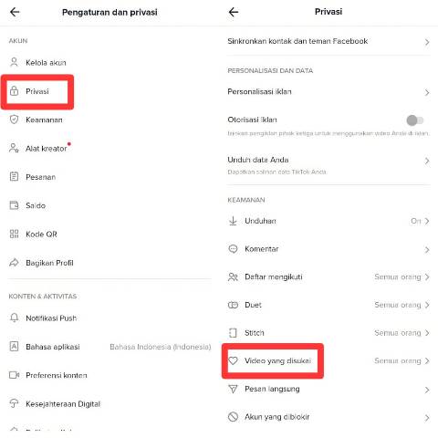 Pengaturan Video di TikTok