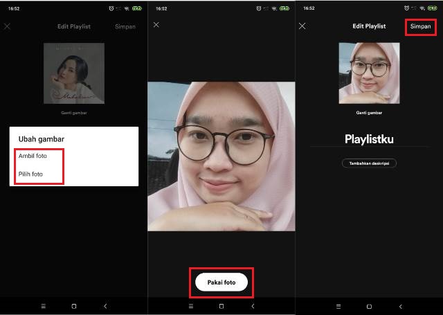 Ubah Gambar Daftar Putar Spotify