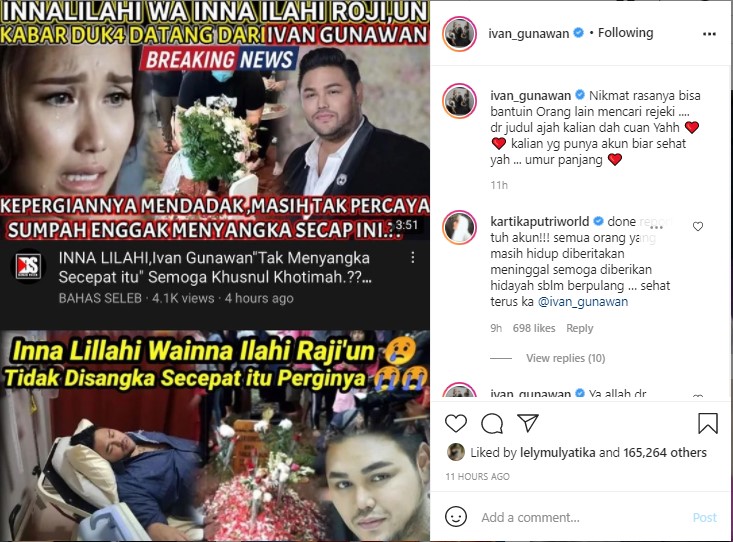 Unggahan Ivan Gunawan