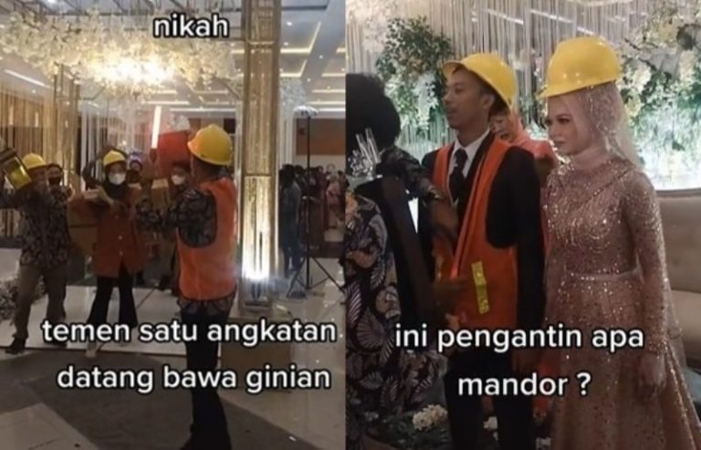 VIRAL Acara Pernikahan Anak Teknik, Teman-temannya Bawa Beginian Hingga Pengantin Auto Jadi Mandor VIRAL Acara Pernikahan Anak Teknik Teman temannya Bawa Beginian Hingga Pengantin Auto Jadi Mandor