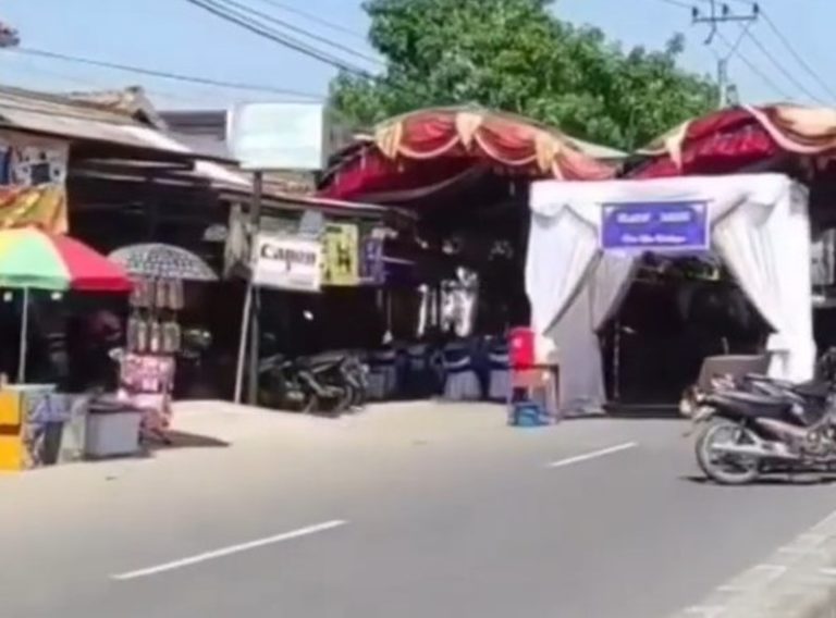 Viral Video Tenda Hajatan Tutup Jalan Raya Hingga Pengendara Tak Bisa Lewat