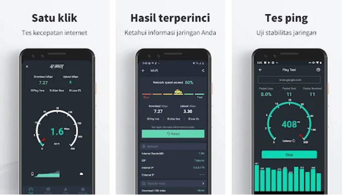 Wifi analyzer tes kecepatan SpeedTest Master