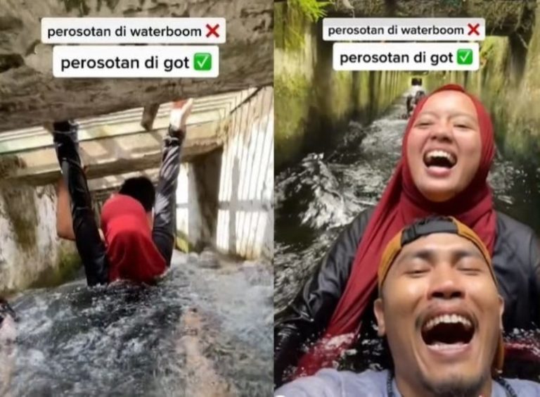 Anti Mainstream! Begini Momen Saat Tiga Muda-mudi Main Perosotan di Got Anti Mainstream Begini Momen Saat Tiga Muda mudi Main Perosotan di Got