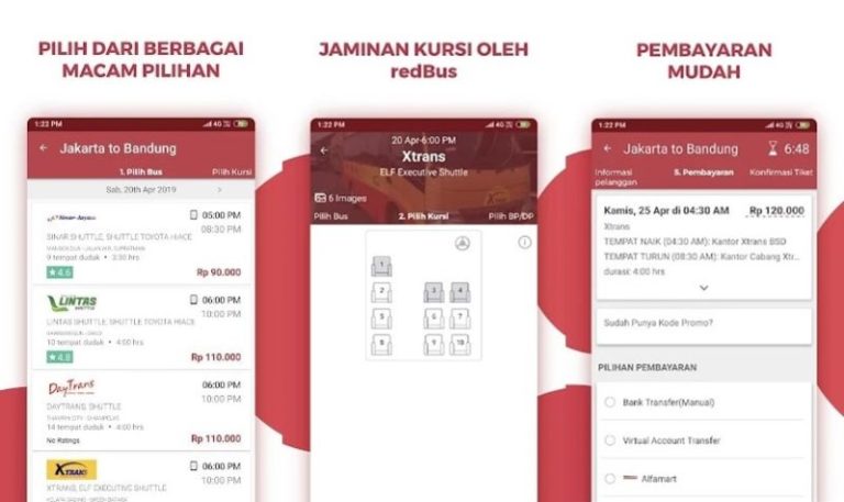 Aplikasi Pesan Tiket Bus