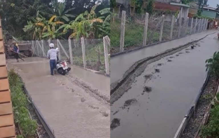 Bikin Murka! Pria Pemotor Terekam Kamera Lewati Jalan yang Baru Dicor Hingga Rusak Bikin Murka Pria Pemotor Terekam Kamera Lewati Jalan yang Baru Dicor Hingga Rusak