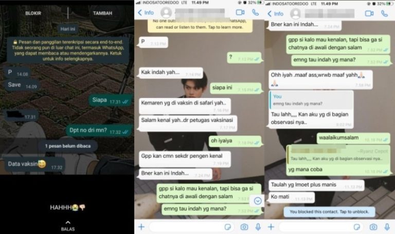 Dapat No HP dari Data Vaksin, Petugas Malah Chat Peserta Vaksinasi Wanita Untuk Kenalan Dapat No HP dari Data Vaksin Petugas Malah Chat Peserta Vaksinasi Wanita Untuk Berkenalan