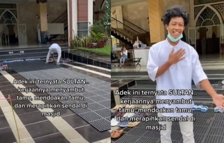 Dipuji Karena Selalu Sambut dan Rapikan Sandal Jamaah Masjid, Pemuda ini Ternyata ‘Anak Sultan’ Dipuji Karena Selalu Sambut dan Rapikan Sandal Jamaah Masjid Pemuda ini Ternyata Anak Sultan