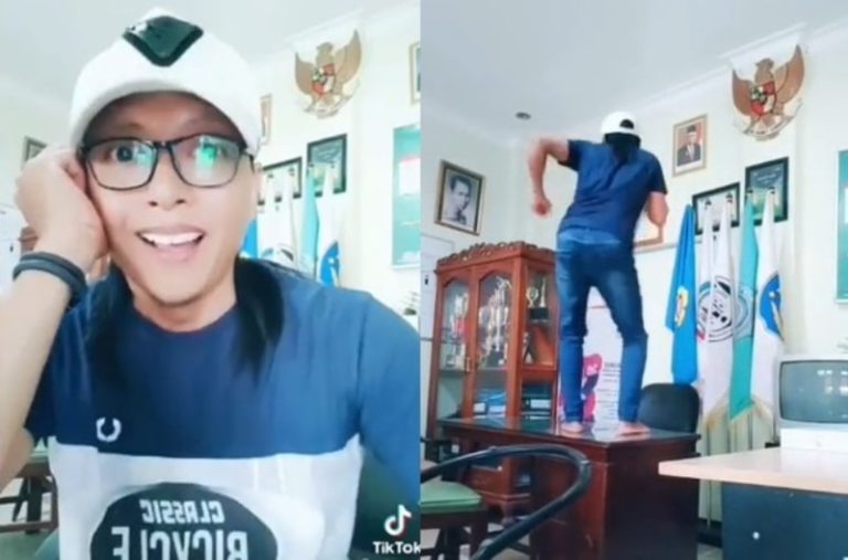 Kepala Dusun di Nganjuk Nekat Joget TikTok di Atas Meja Kantor Desa, Ramai Diprotes! Kepala Dusun di Nganjuk Joget TikTok di Atas Meja Kantor Desa Ramai Diprotes