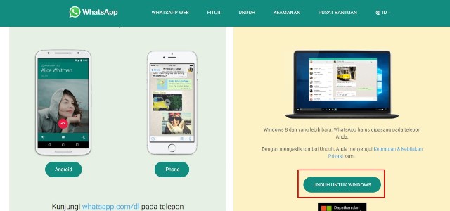 Proses Download Aplikasi WhatsApp