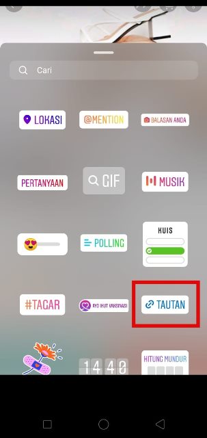 Menambahkan Link di Story IG