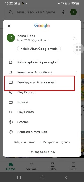 Batalkan layanan premium