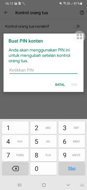 Buat PIN Keamanan
