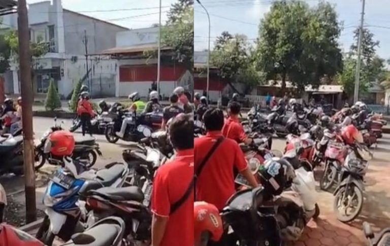 Bukannya Menolong Warga Malah Soraki Rombongan Moge yang Terjatuh Saat Konvoi