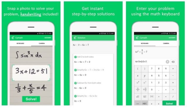 Cymath - Apk jawab soal matematika