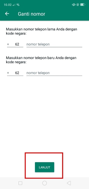 Ganti Nomor WA