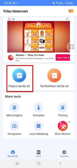 Hapus tulisan di video