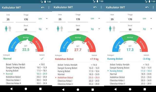 Kalkulator IMT - Apk Pengukur Berat Badan Ideal