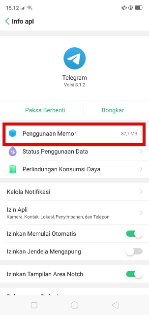 Menghapus data dan cache