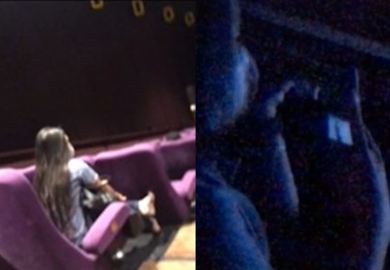 Padahal Dilarang Cewek ini Tetap Nekat Rekam Film Eternals di Bioskop