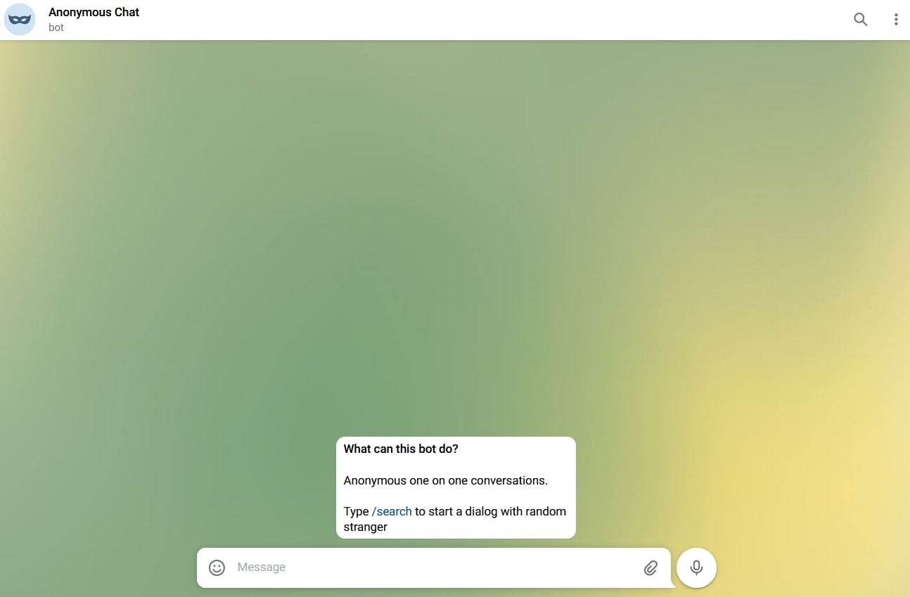 Cari Teman di Telegram dengan Anonymous Chat Bot