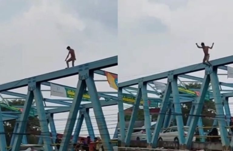 VIRAL Aksi Bocah Lompat dari Tiang Jembatan Setinggi 15 Meter Dikira Mau Bunuh Diri