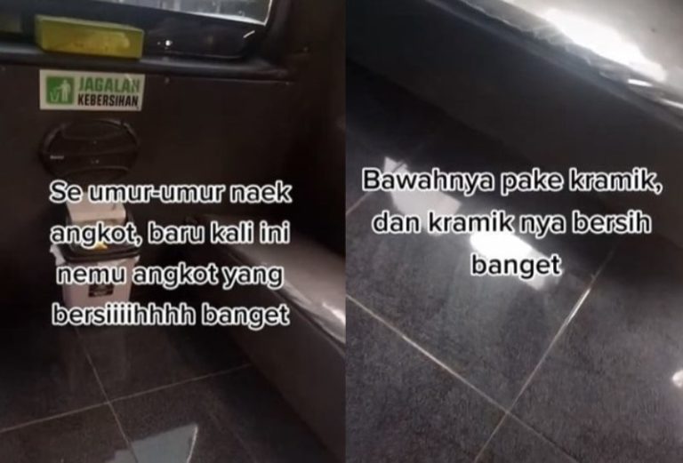 VIRAL Angkot Berlantai Keramik dan Dilengkapi Fasilitas yang Bikin Penumpang Nyaman