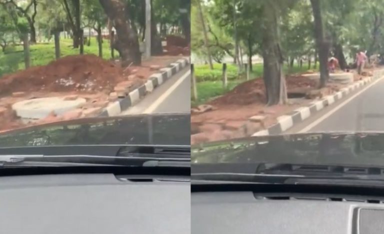 VIRAL Sumur Resapan yang Dibangun di Atas Trotoar Tuai Kritikan Wagub DKI Beri Penjelasan