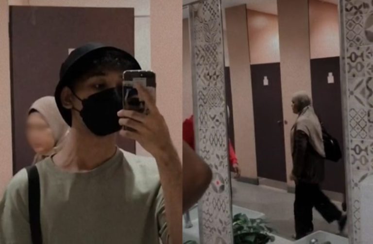 Viral Emak emak Tetap Santuy Meski Salah Masuk Toilet Para Cowok Auto Kaget