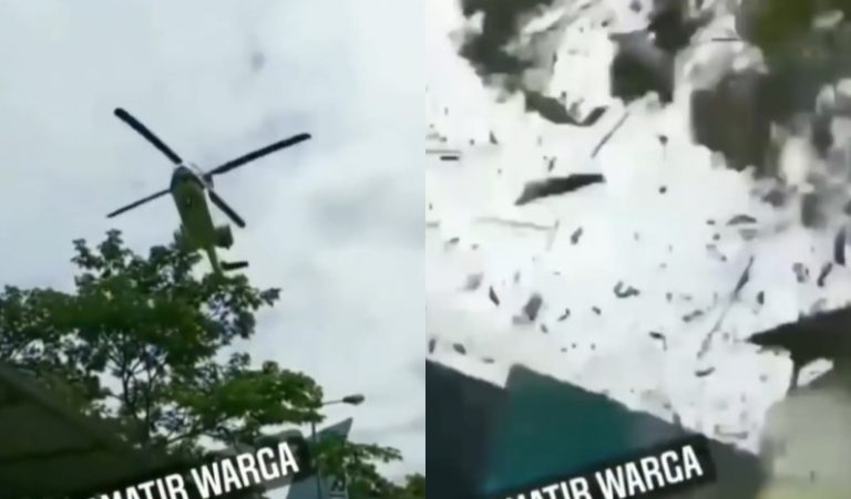 Viral Video 3 Warga Tertimpa Dahan Pohon Disebut Akibat Helikopter Rombongan Jokowi