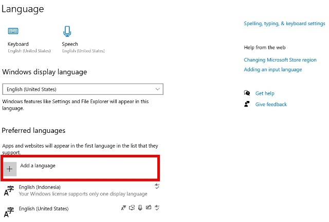 Add a Language Untuk Menambahkan Bahasa Arab di Keyboard