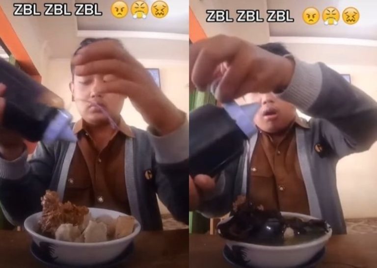 Apes Baru Mau Makan Bakso Pria ini Syok Gegara Satu Botol Kecap Tumpah di Mangkok