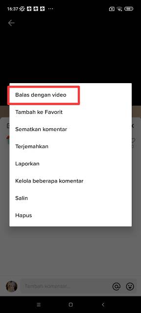 Cara Balas Komenan Pakai Video