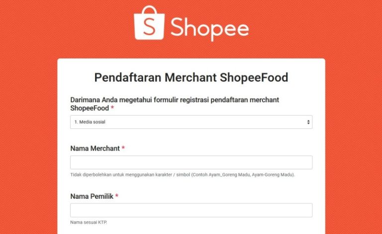 Cara Daftar Shopee Food