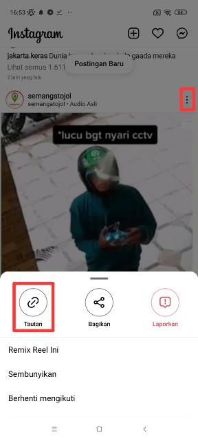 Cara Menyalin Tautan Instagram