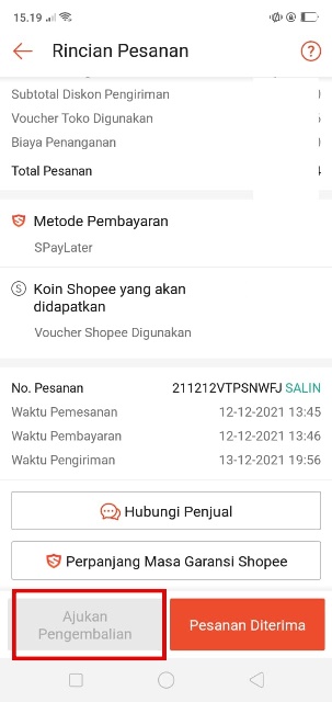 Cara ajukan pengembalian barang di Shopee