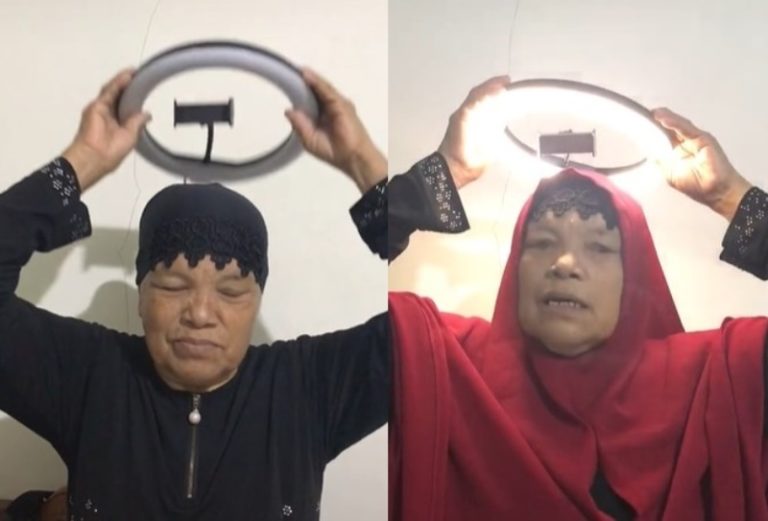 Gagal Aesthetic Aksi Nenek nenek Ikut Tren Ring Light ini Berakhir Kocak